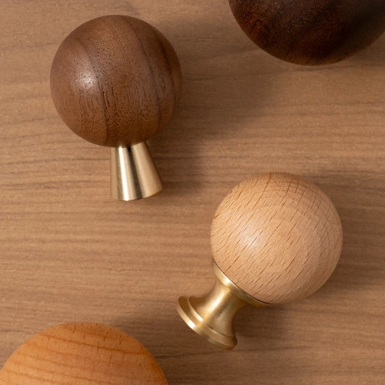 Bouton de porte bois