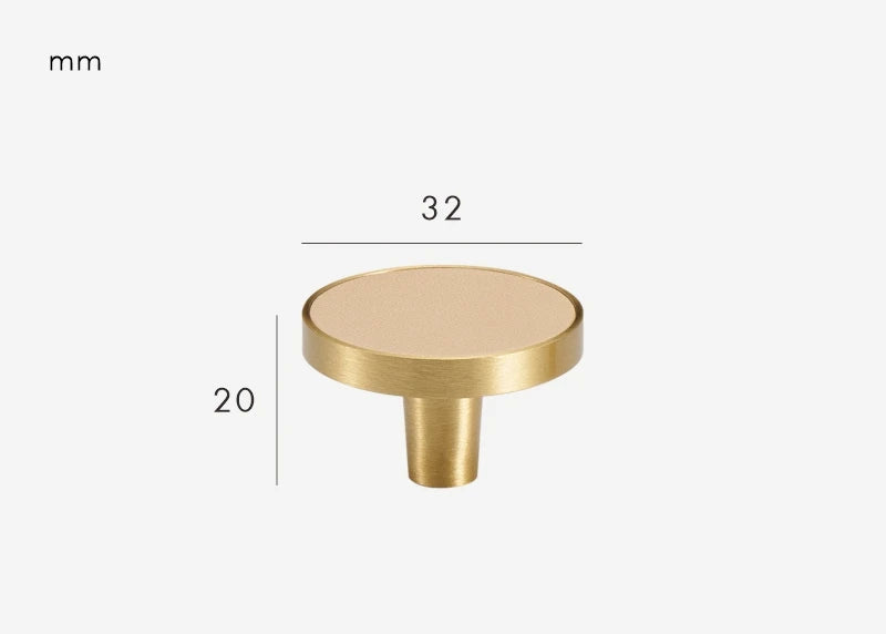 Poignée armoire cuir