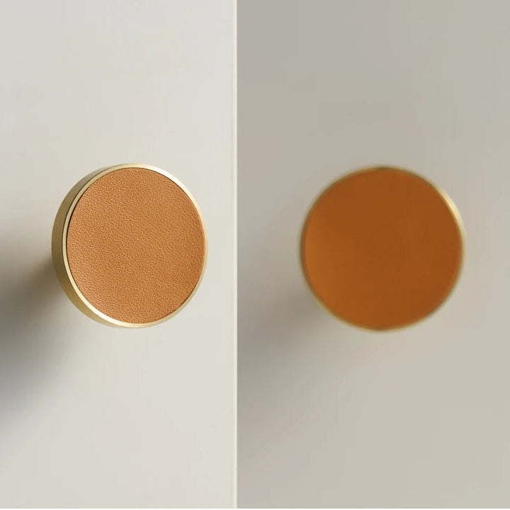 Poignée armoire cuir