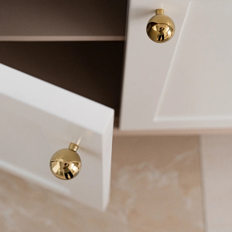 Bouton de meuble doré