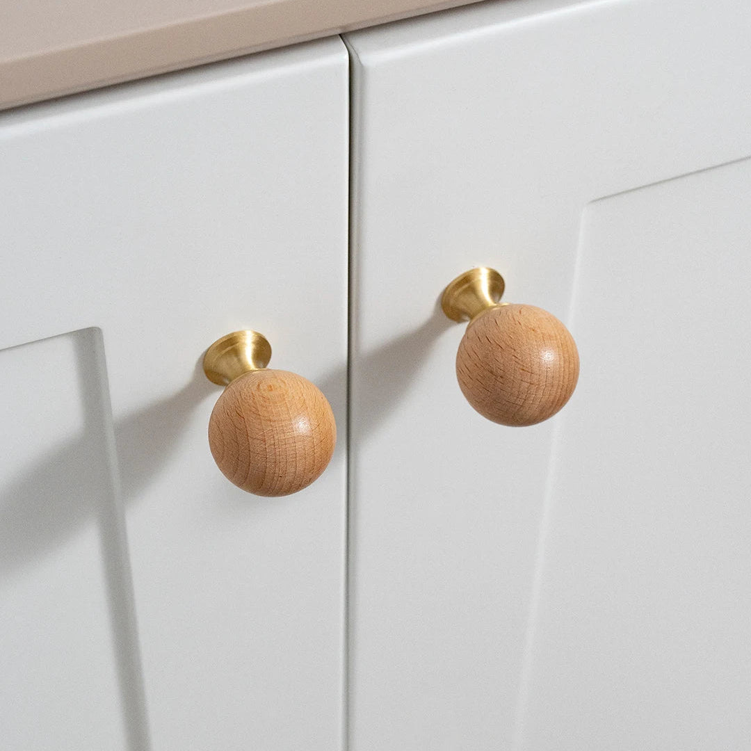 Bouton de porte bois