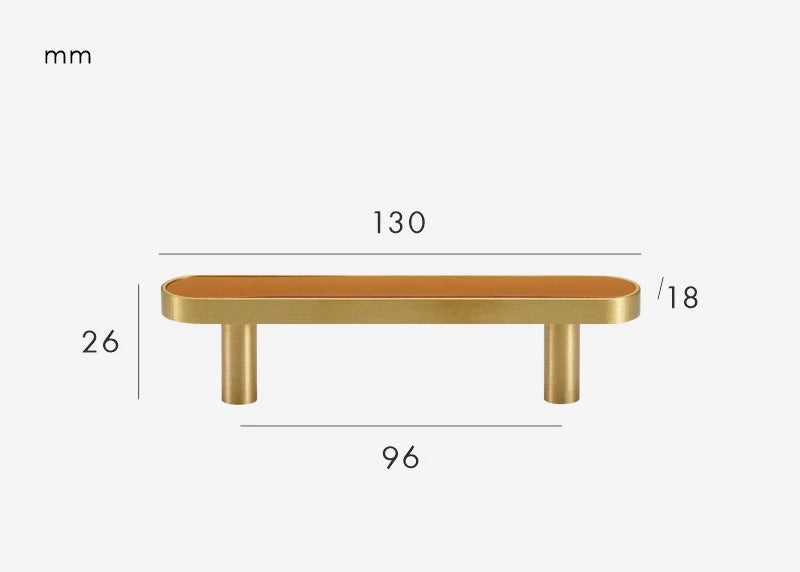 Poignée armoire cuir
