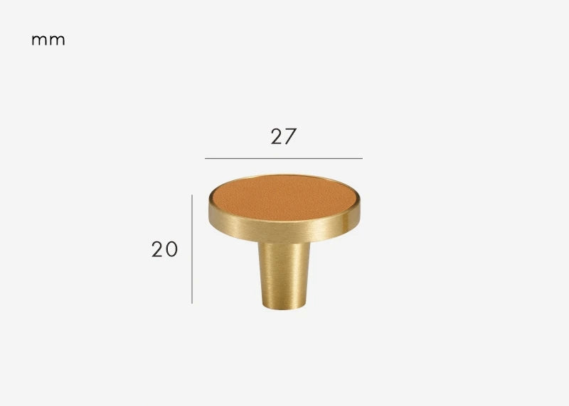 Poignée armoire cuir