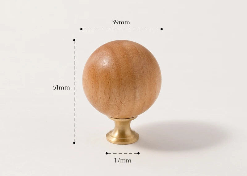 Bouton de porte bois