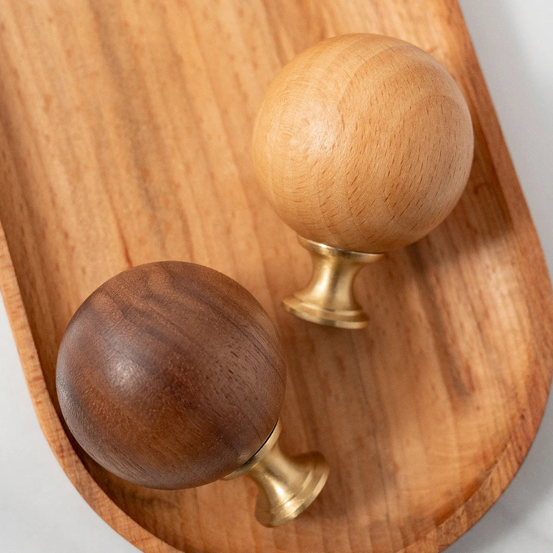 Bouton de porte bois