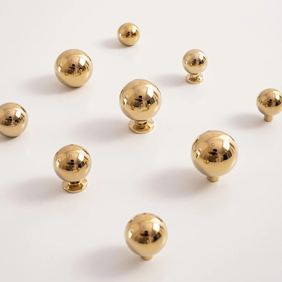 Bouton de meuble doré