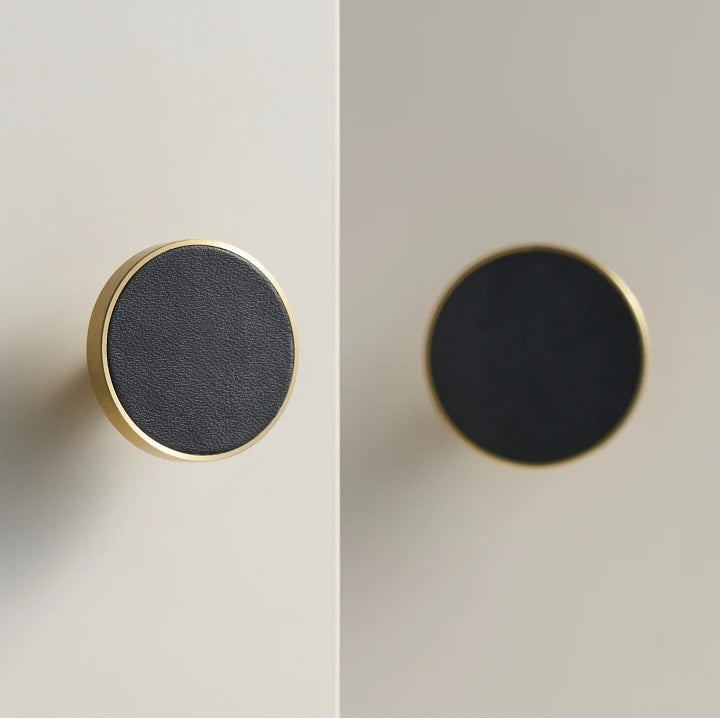 Poignée armoire cuir