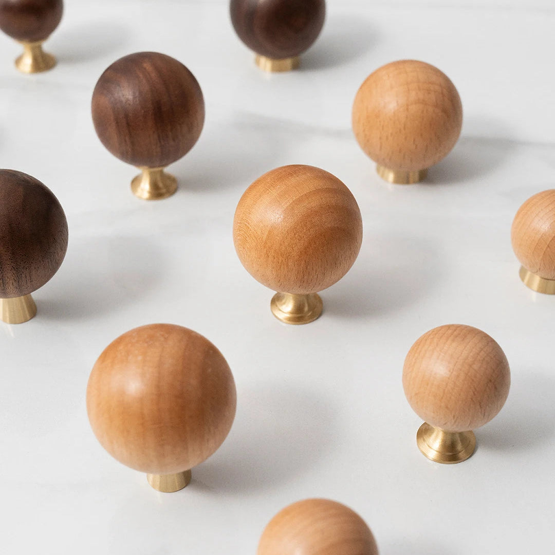 Bouton de porte bois