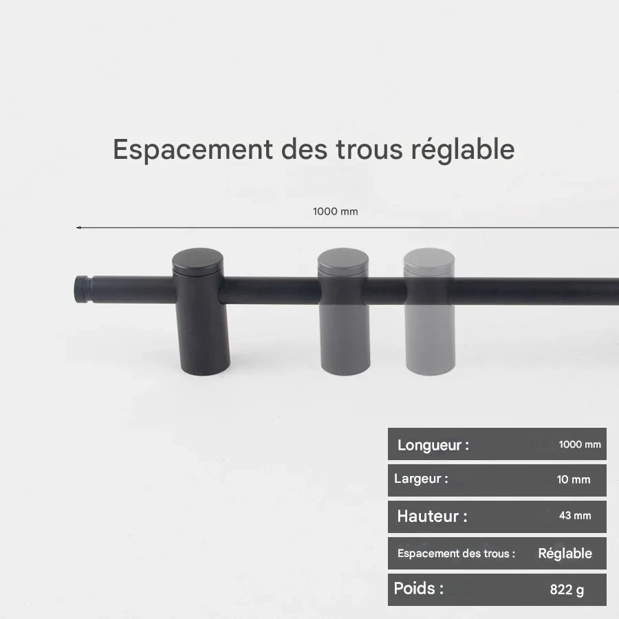 Poignée de meuble entraxe réglable