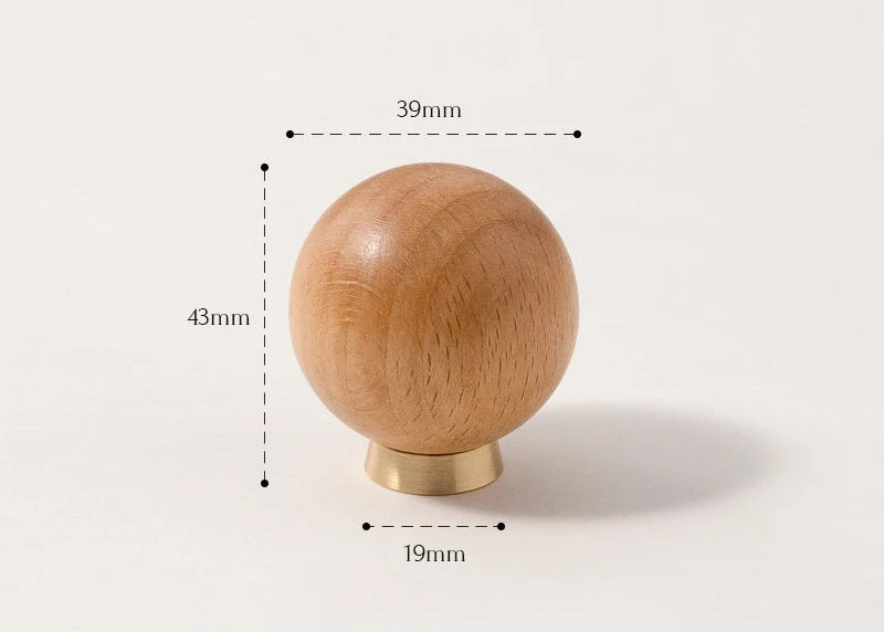 Bouton de porte bois