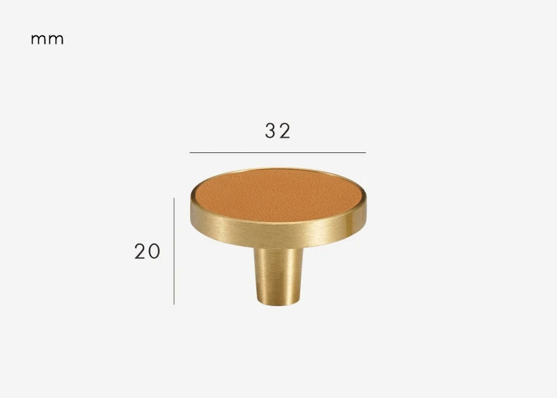 Poignée armoire cuir