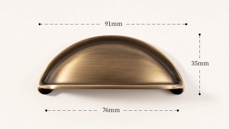 Poignée coquille bronze