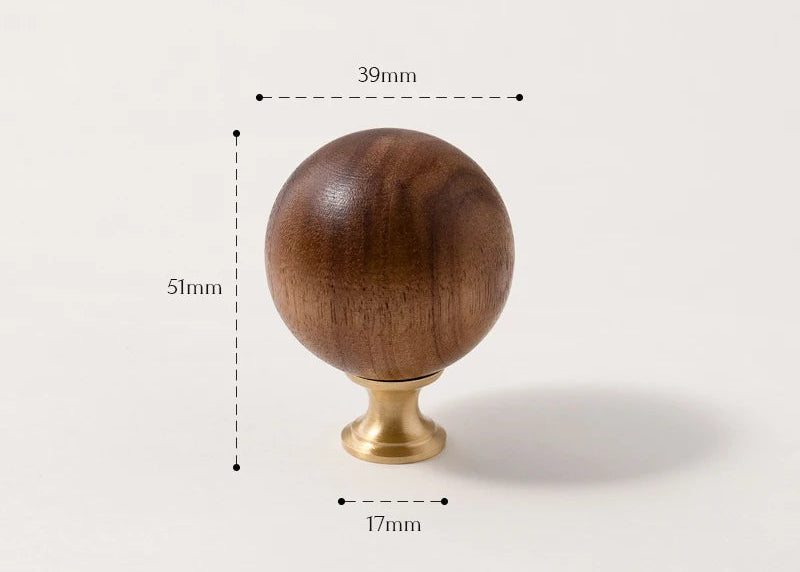 Bouton de porte bois