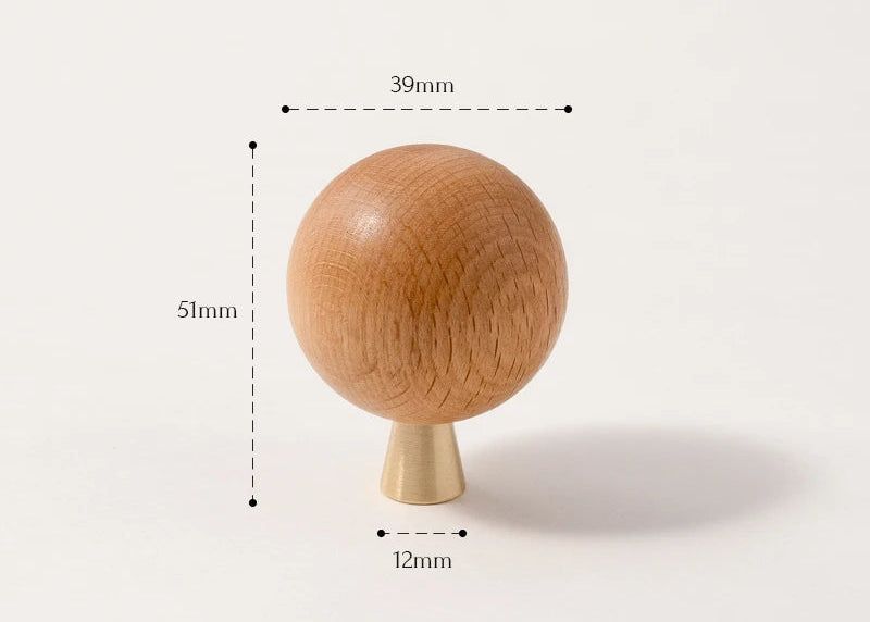 Bouton de porte bois