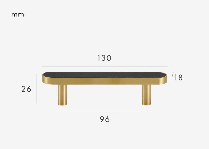 Poignée armoire cuir