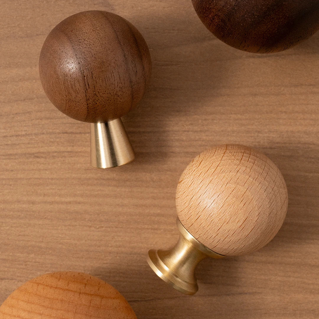 Bouton de porte bois