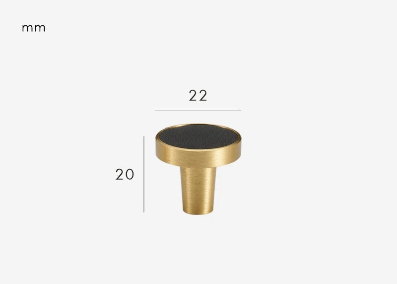 Poignée armoire cuir