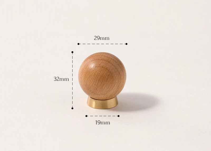 Bouton de porte bois