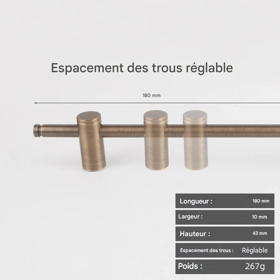 Poignée de meuble entraxe réglable