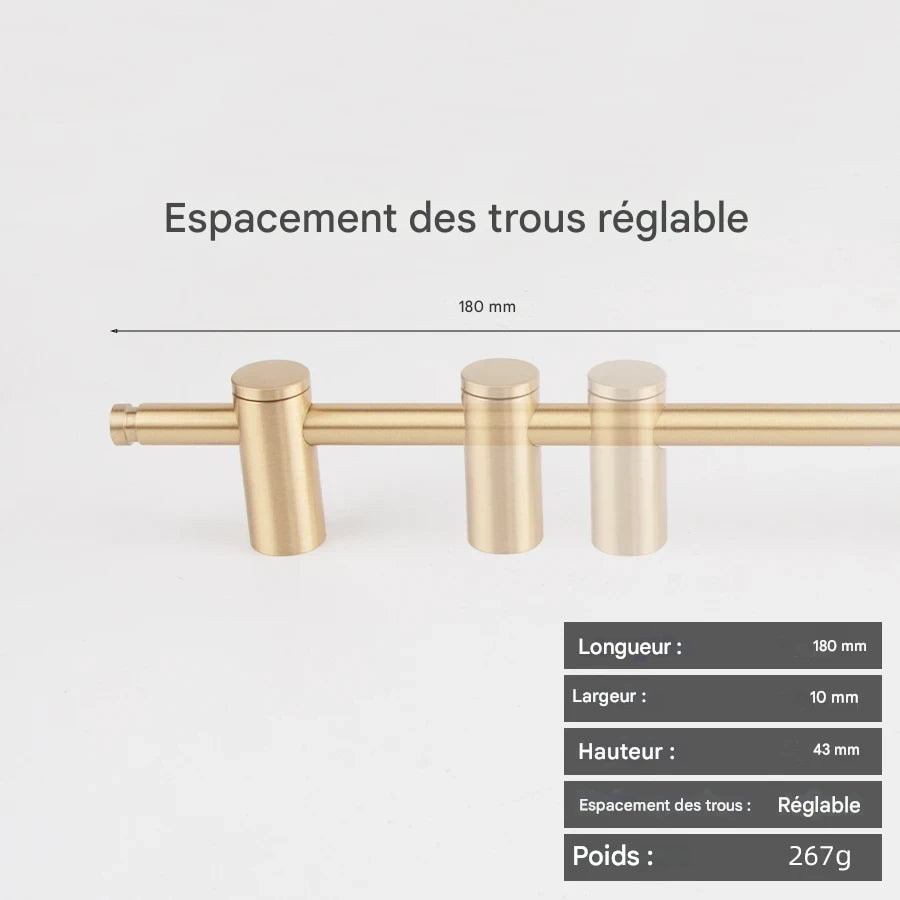 Poignée de meuble entraxe réglable