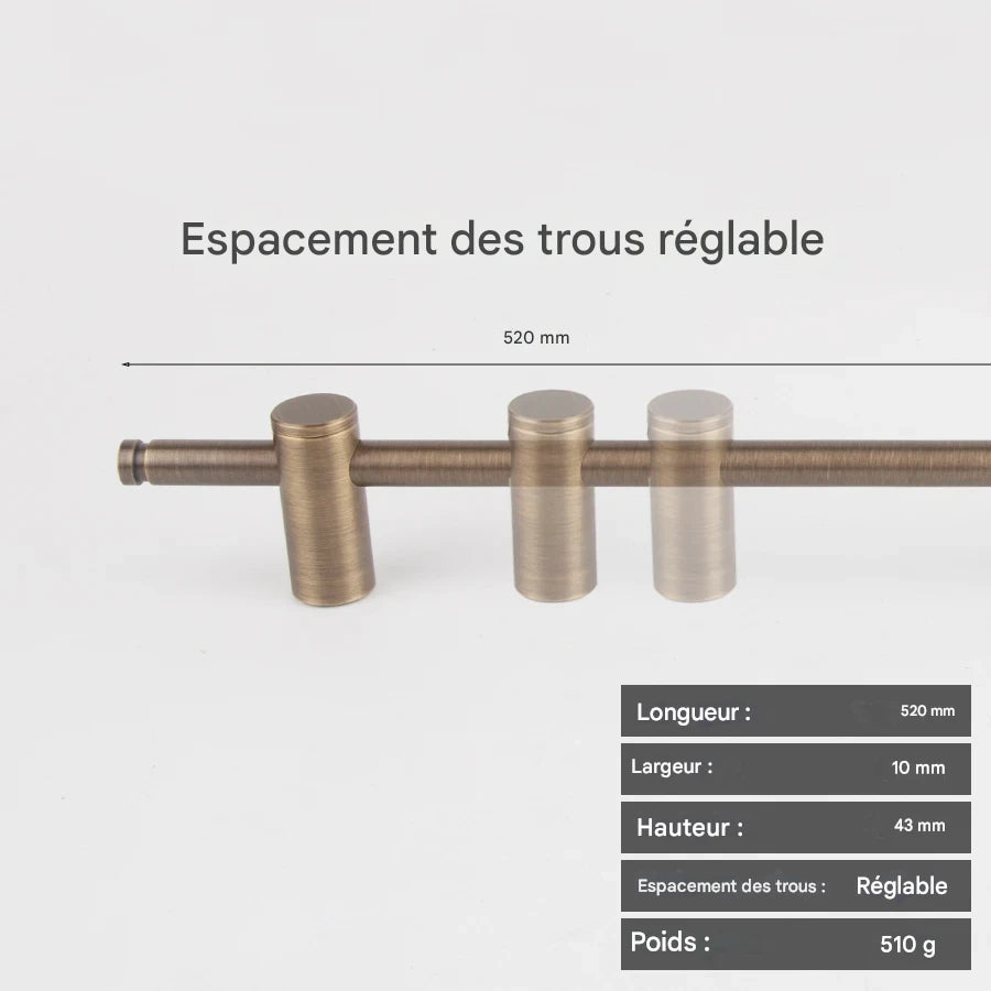 Poignée de meuble entraxe réglable