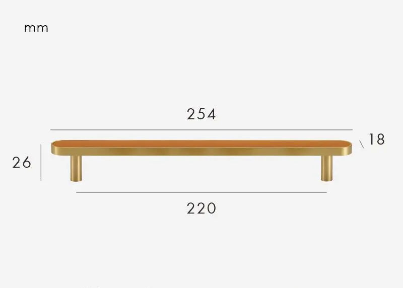 Poignée armoire cuir