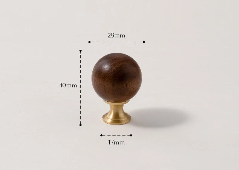 Bouton de porte bois