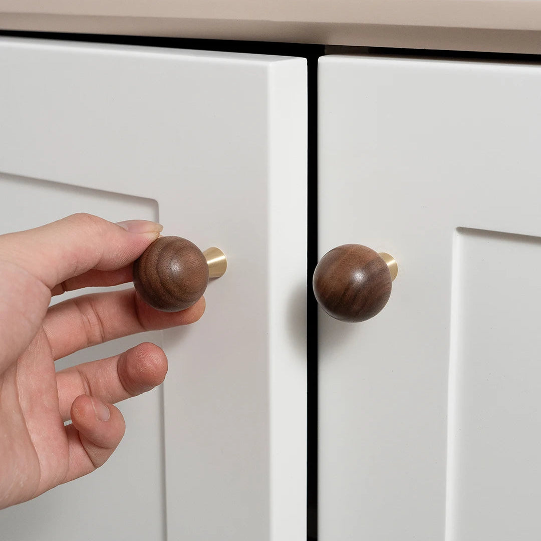 Bouton de porte bois