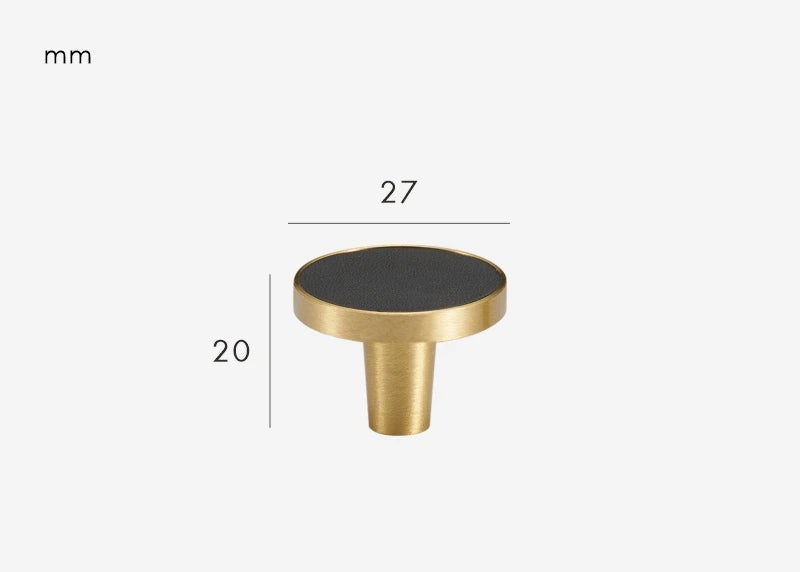 Poignée armoire cuir