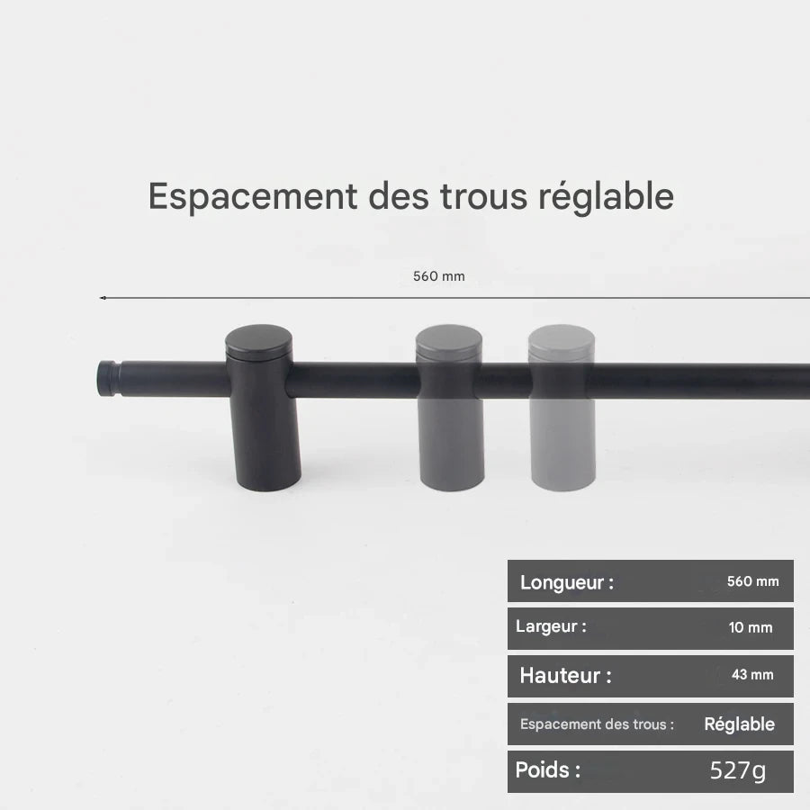 Poignée de meuble entraxe réglable