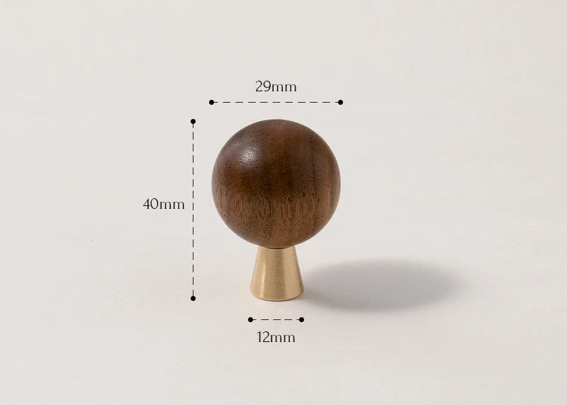 Bouton de porte bois