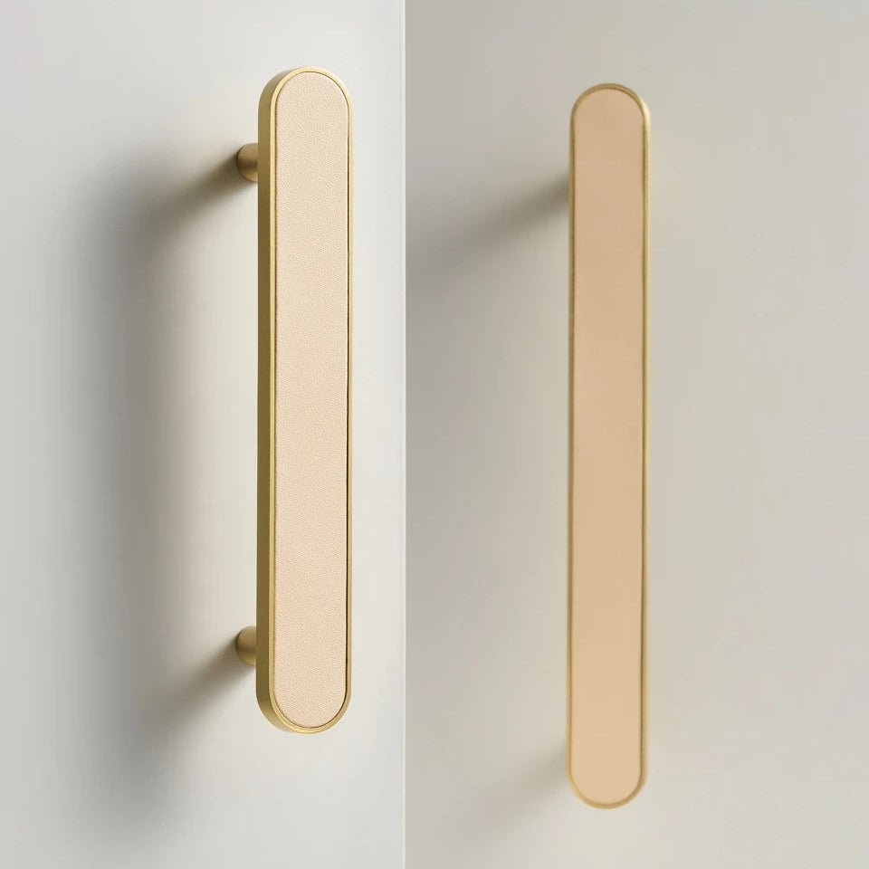 Poignée armoire cuir