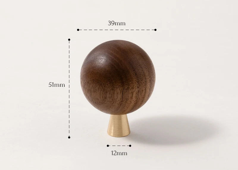 Bouton de porte bois