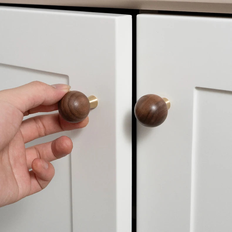 Bouton de porte bois