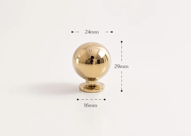 Bouton de meuble doré