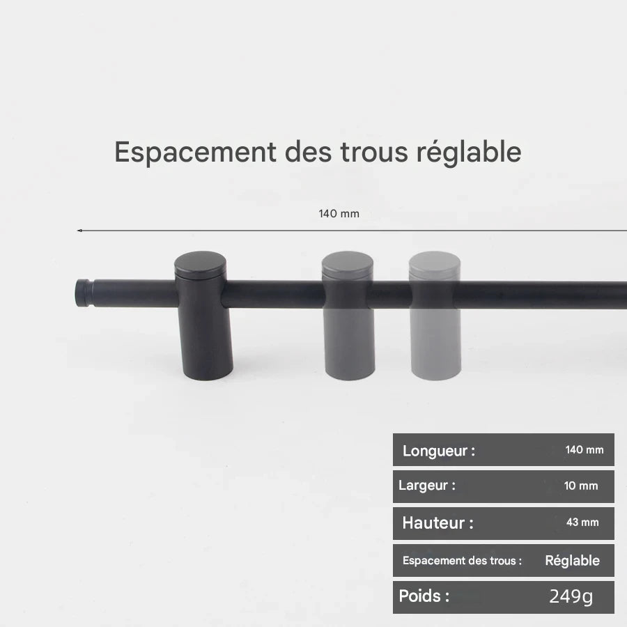 Poignée de meuble entraxe réglable