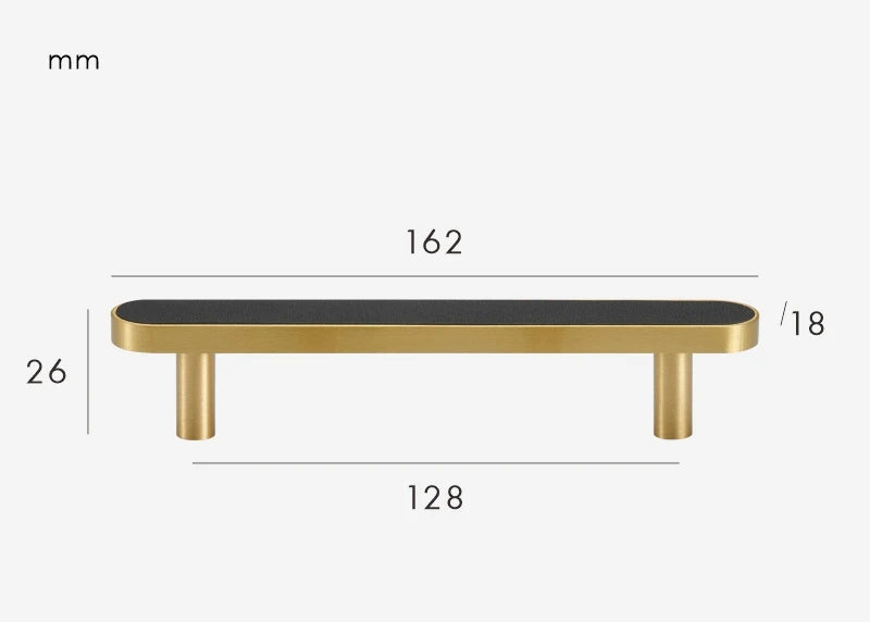 Poignée armoire cuir