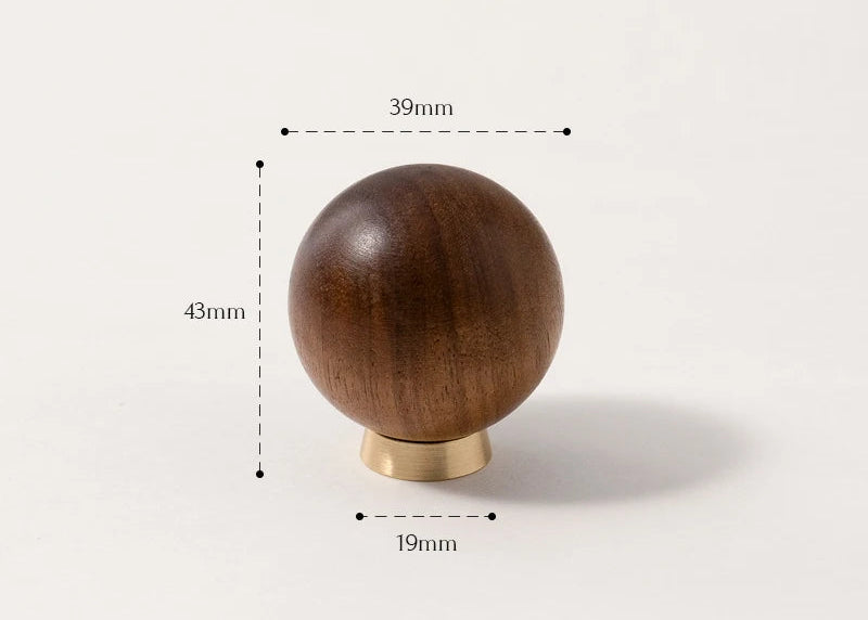 Bouton de porte bois