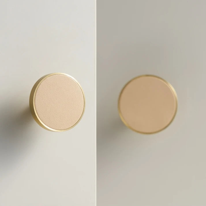 Poignée armoire cuir