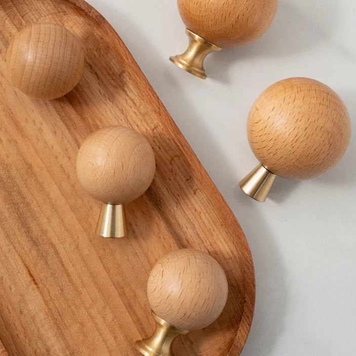 Bouton de porte bois