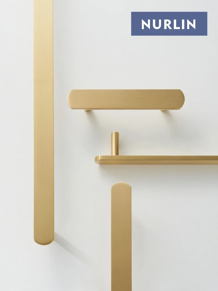 Nurlin – poignée de porte de tiroir d'armoire en laiton, longueur étendue, barre de traction de 4 à 25 pouces et 500mm