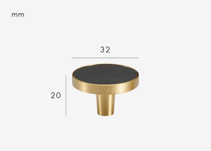 Poignée armoire cuir