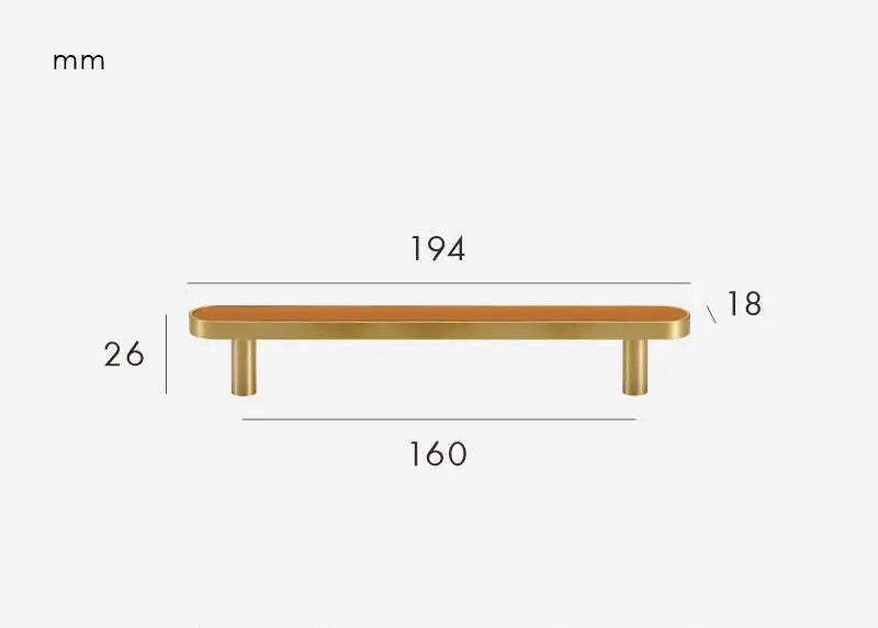 Poignée armoire cuir