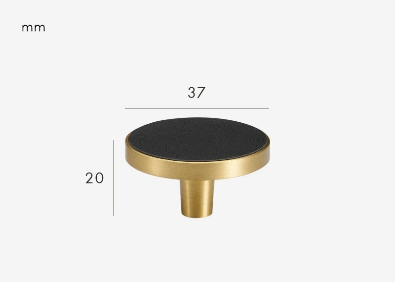 Poignée armoire cuir