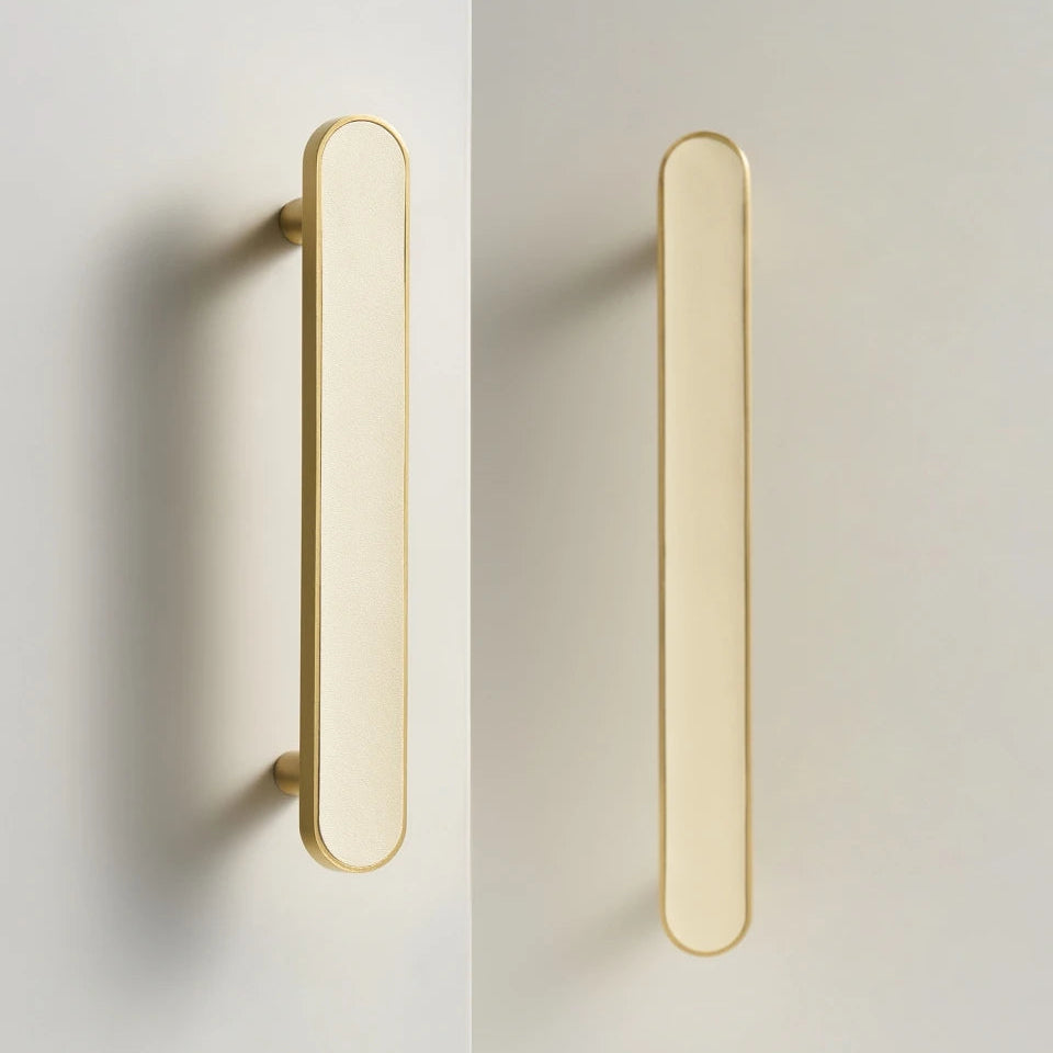 Poignée armoire cuir