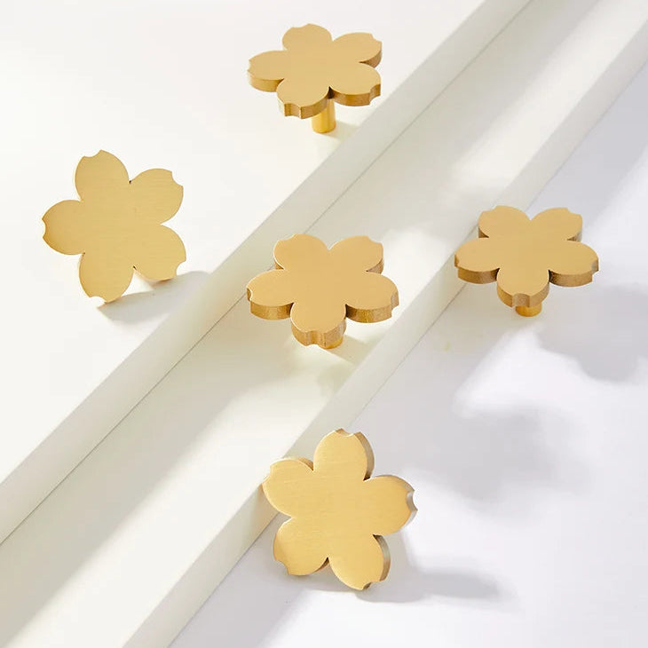 Bouton de meuble fleur