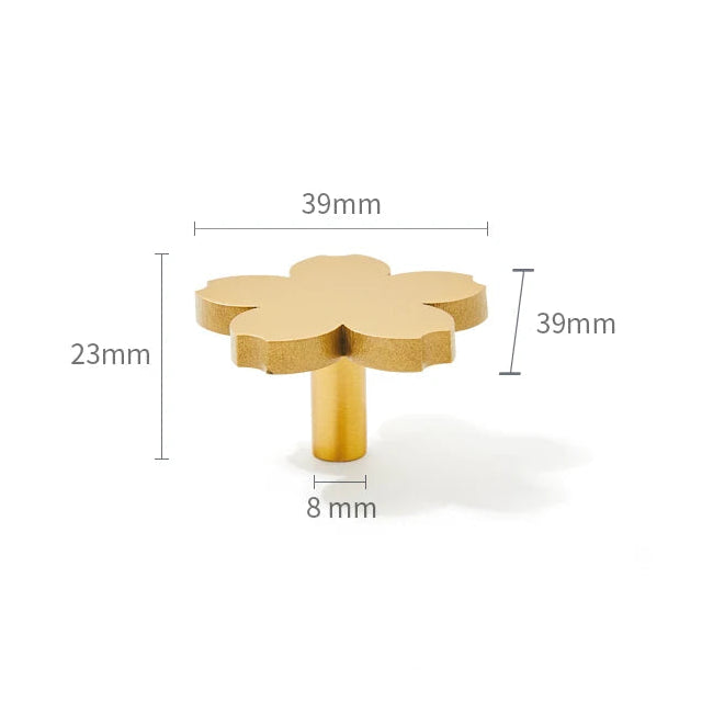 Bouton de meuble fleur